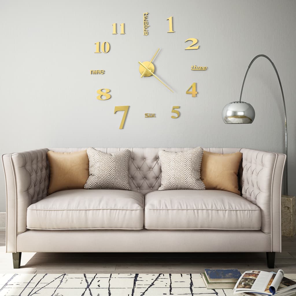 3D-Wandklok 100 Cm Xxl Modern Kleurig