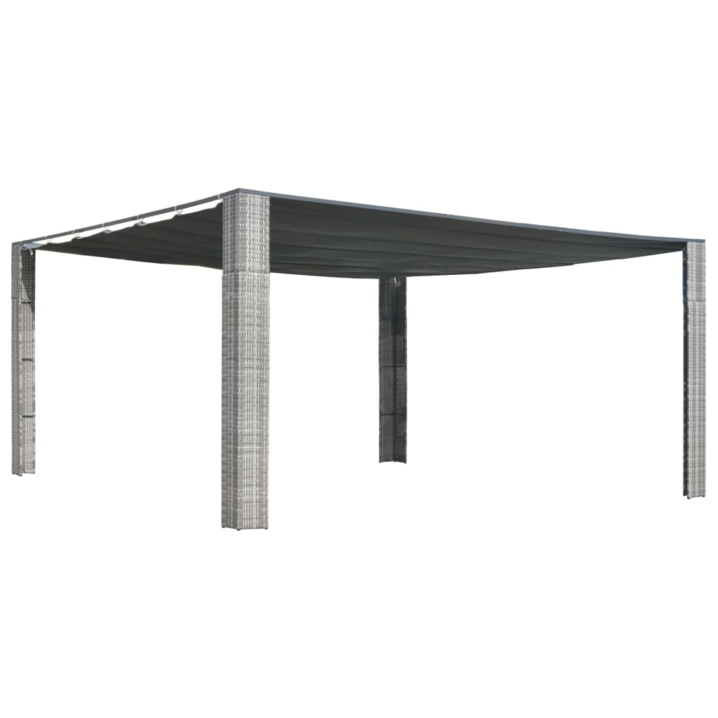 Prieel Met Dak Poly Rattan