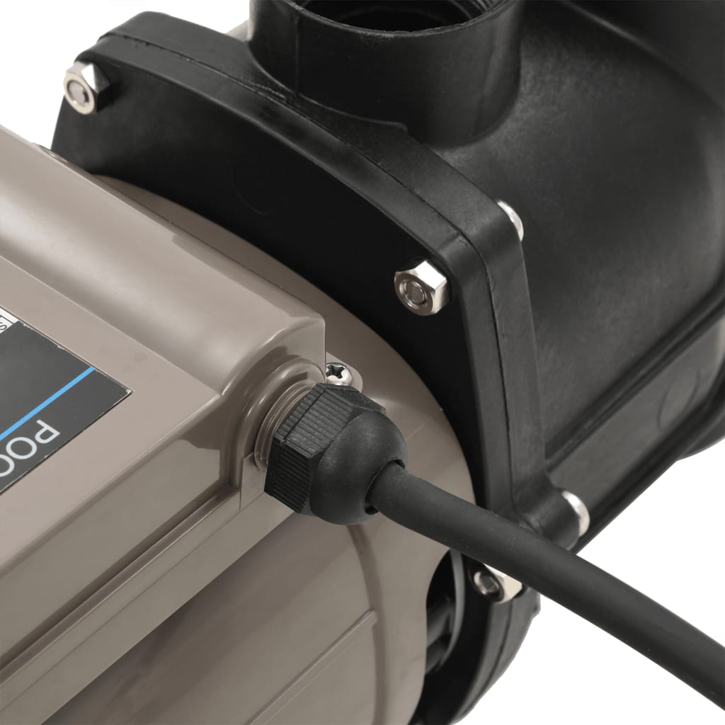 Zwembadpomp Met Timer 0,25 Pk 8000 L/U Zwart
