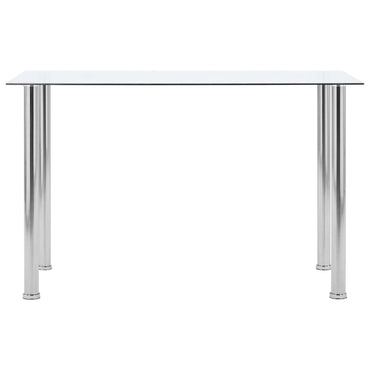 Eettafel 120X60X75 Cm Gehard Glas Transparant