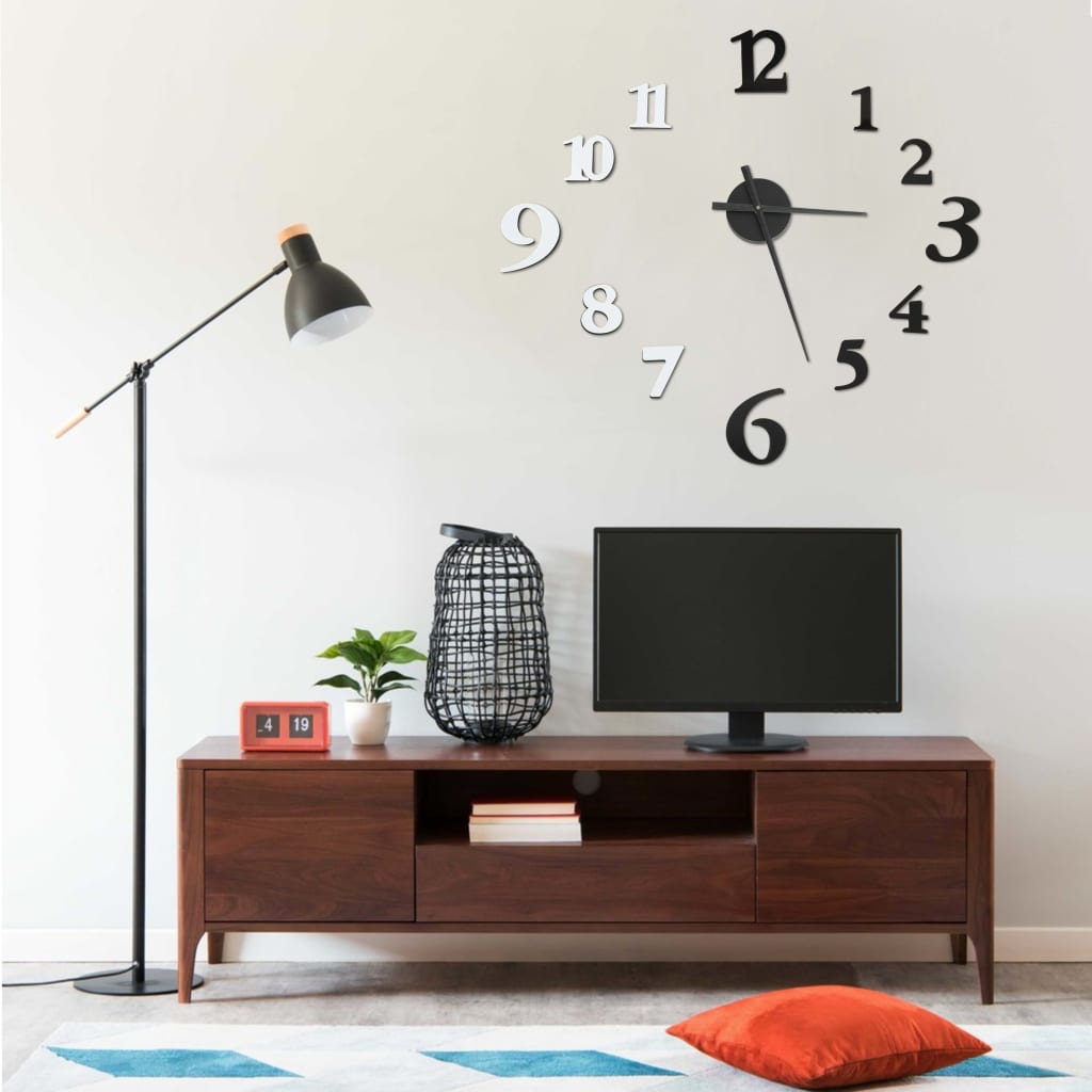 3D-Wandklok Modern Xxl 100 Cm Kleurig
