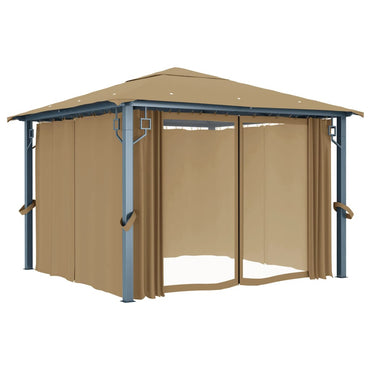 Prieel Met Gordijn Aluminium