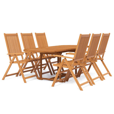 7-Delige Tuinset Massief Acaciahout 160-240 Cm