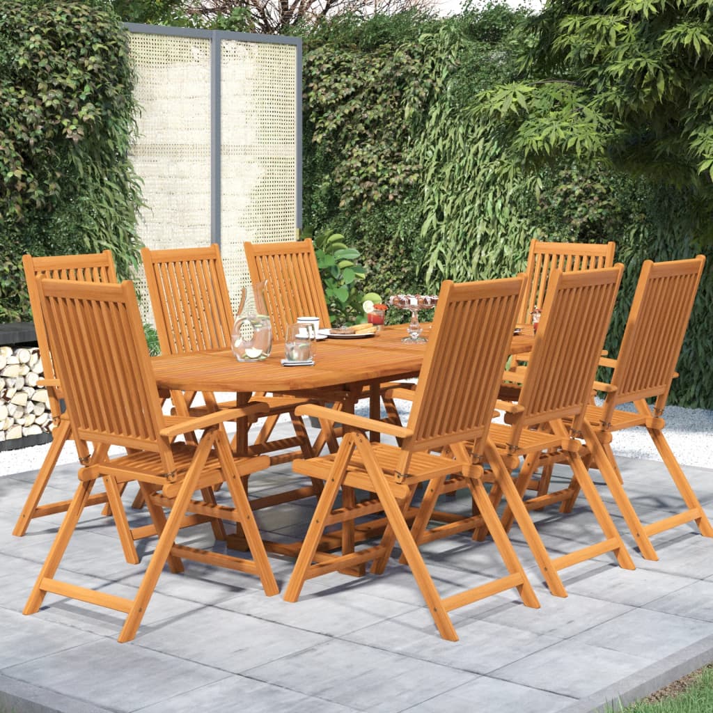 7-Delige Tuinset Massief Acaciahout 160-240 Cm
