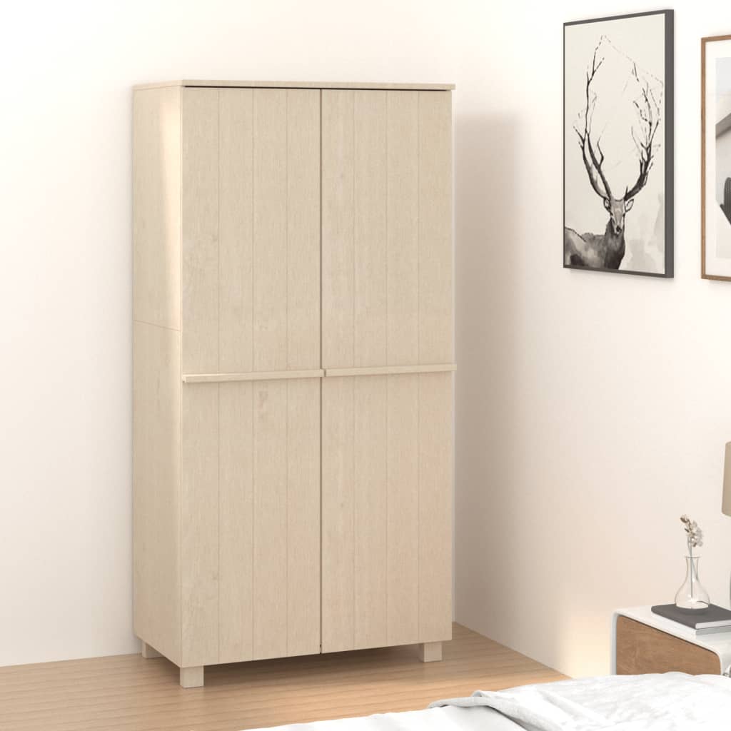 Kledingkast Hamar 89X50X180 Cm Massief Grenenhout