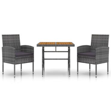 3-Delige Tuinset Poly Rattan