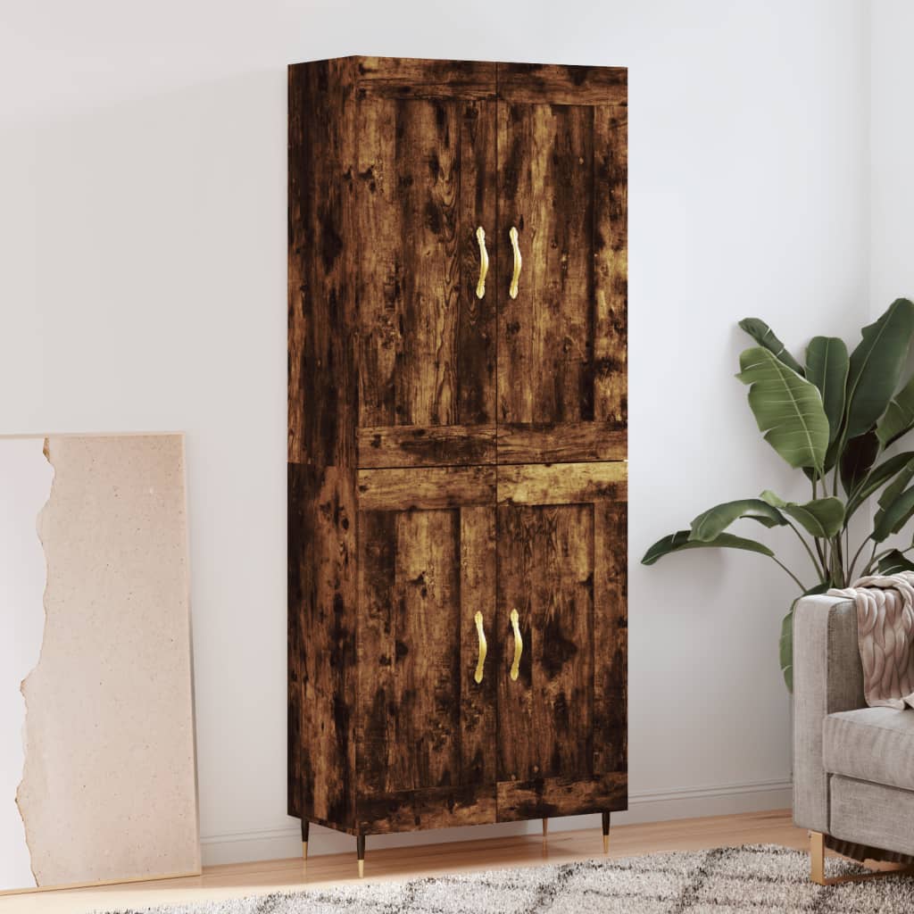 Hoge Kast 69,5X34X180 Cm Bewerkt Hout