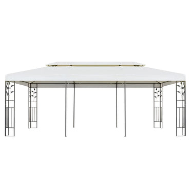 Prieel Met Dubbel Dak 6X3 M Wit