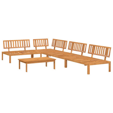 5-Delige Loungeset Pallet Massief Acaciahout Bruin