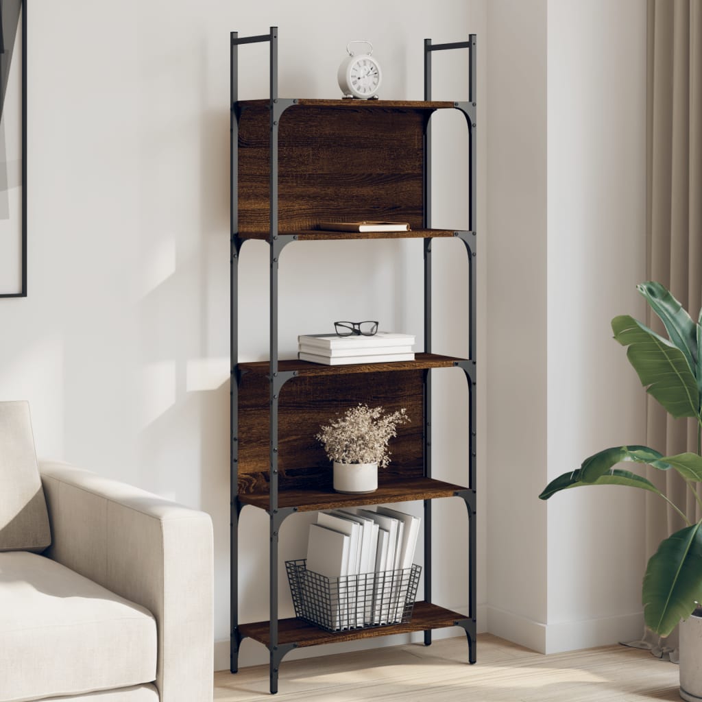 Boekenkast 5-Laags 60,5X24X166,5 Cm Bewerkt Hout