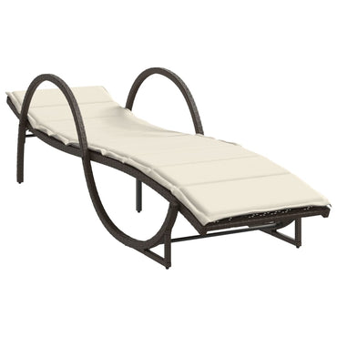 Ligbed Met Kussen 60X199X42 Cm Poly Rattan