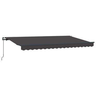 Inklapbaar Zonnescherm Antraciet 350 X 200 Cm Stof Anthraciet (Anthraciet Frame)