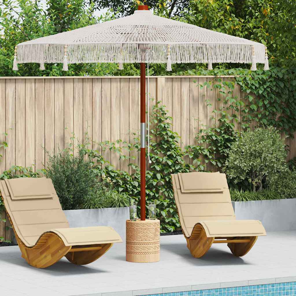 Macramé Parasol Crème 190 X 190 X 260 Cm