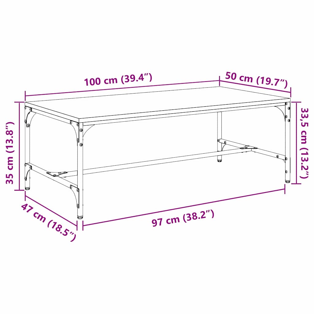 Salontafel Bewerkt Hout