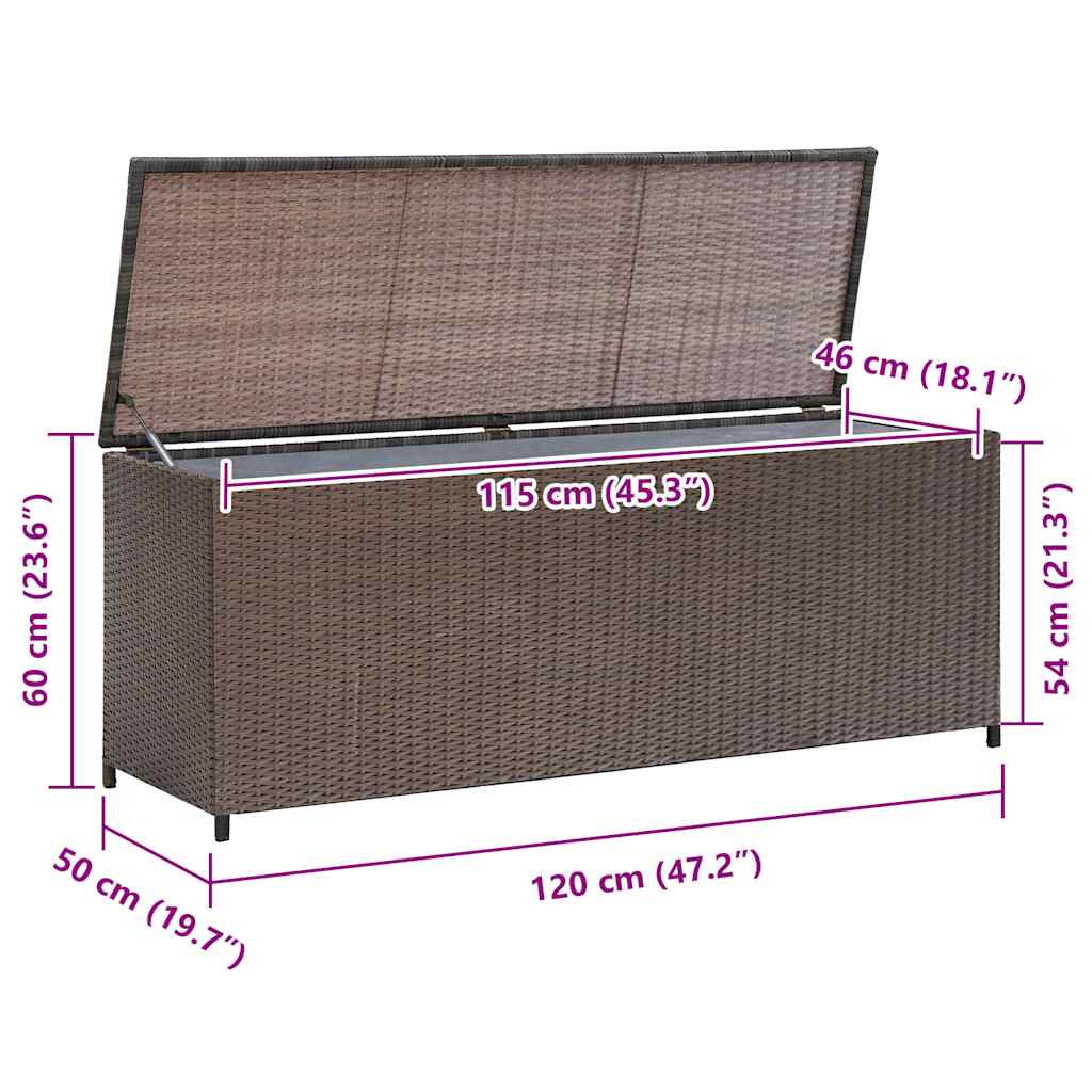 Tuinbox 120X50X60 Cm Poly Rattan