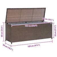 Tuinbox 120X50X60 Cm Poly Rattan