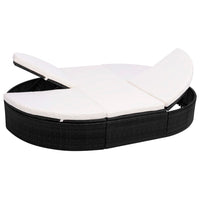 Ligbed Met Kussens 2-Persoons Poly Rattan