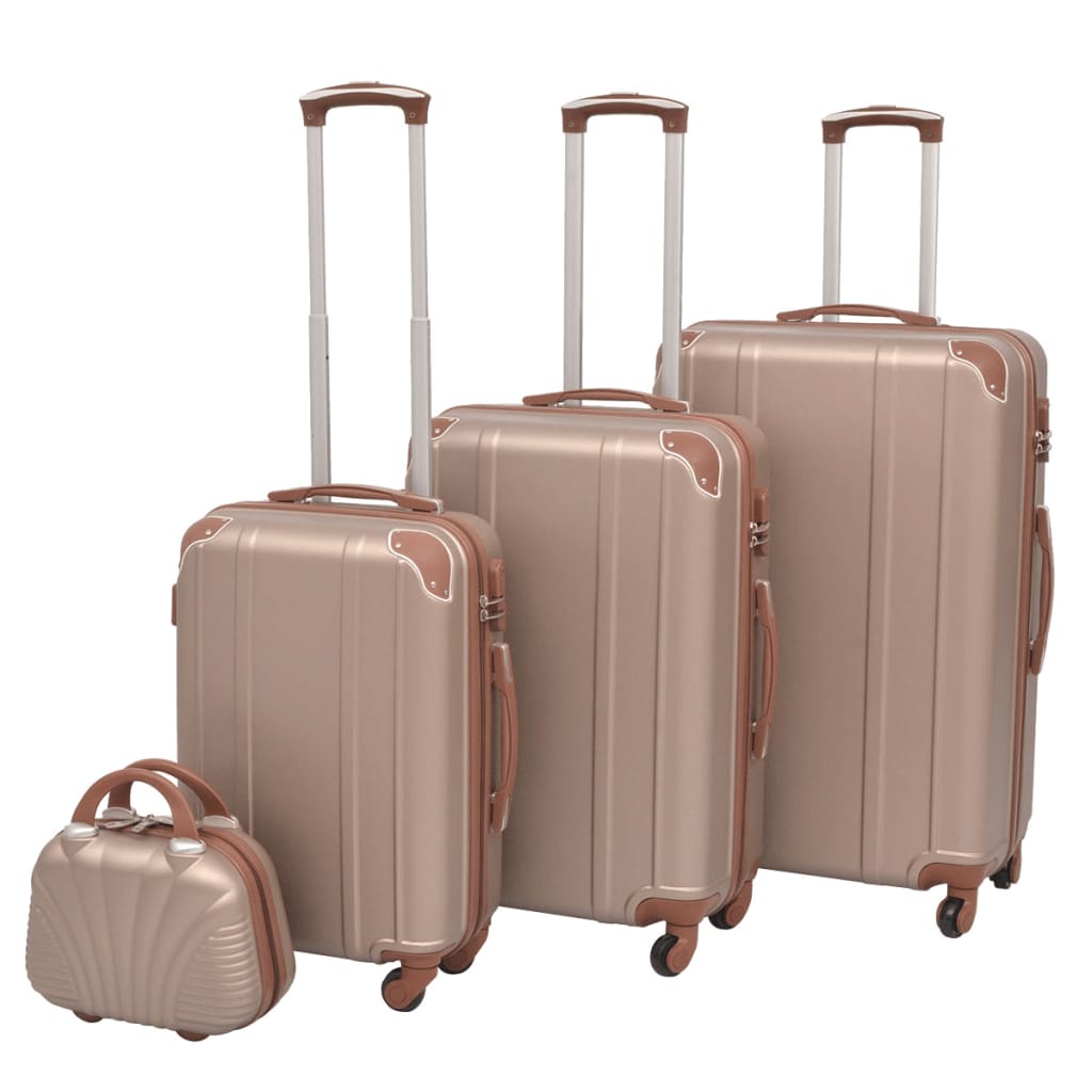 Harde Rolkoffer Set Kleurig 4-Dlg
