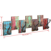Kapstok Met 7 Haken Massief Gerecycled Hout