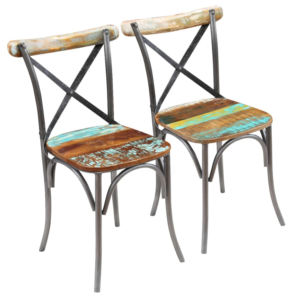 Kruisstoelen Massief Mangohout Zwart