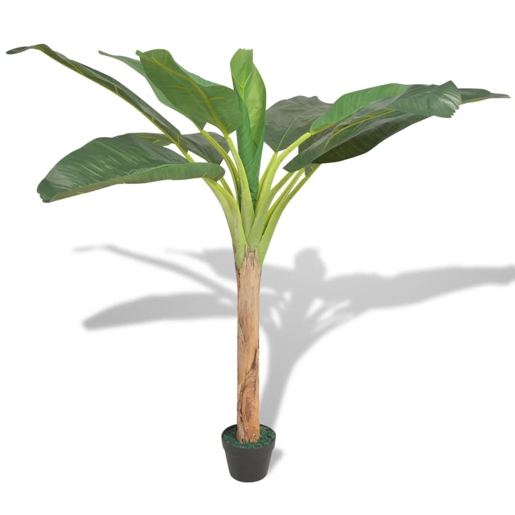 Kunst Bananenboom Met Pot Groen
