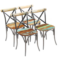 Kruisstoelen Massief Mangohout Zwart