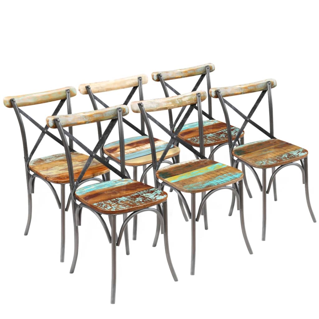 Kruisstoelen Massief Mangohout Zwart
