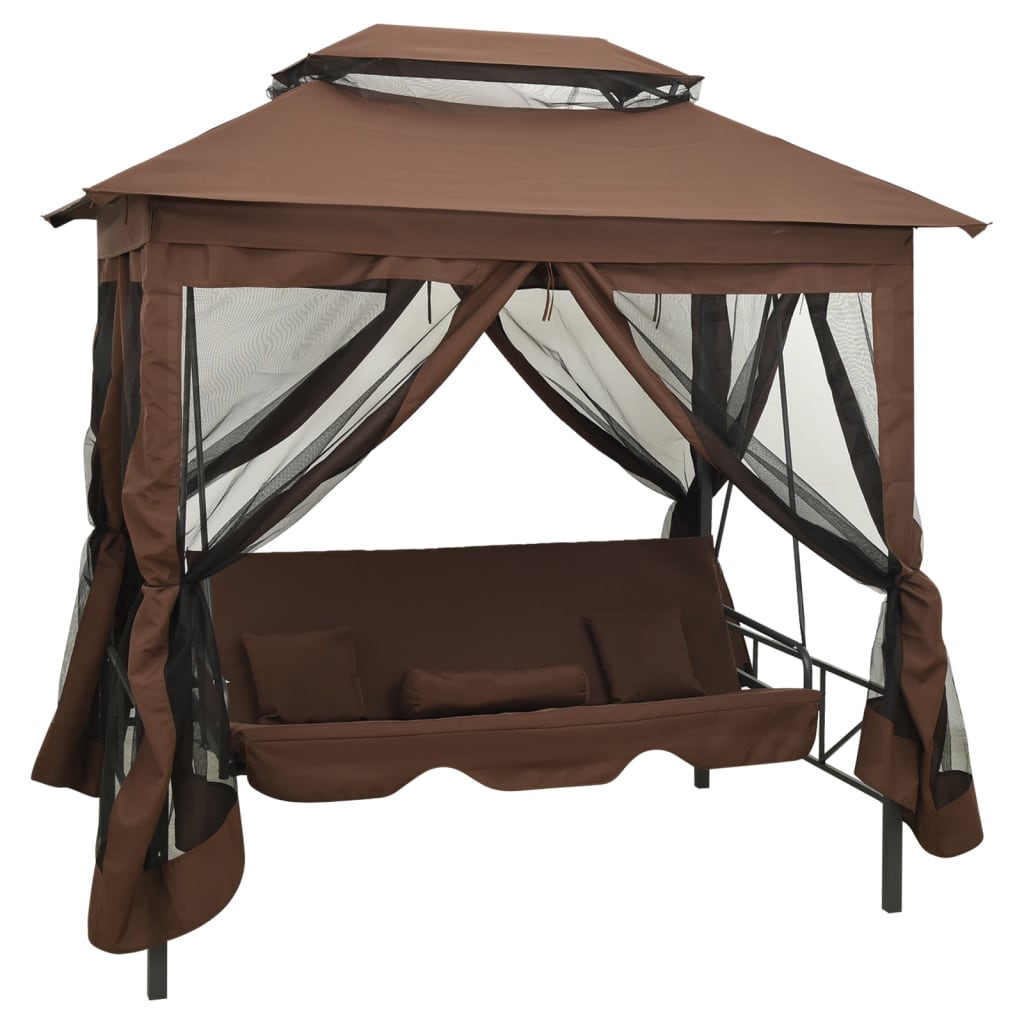 Schommelbank Voor Buiten Met Dak 220X160X240 Cm Staal