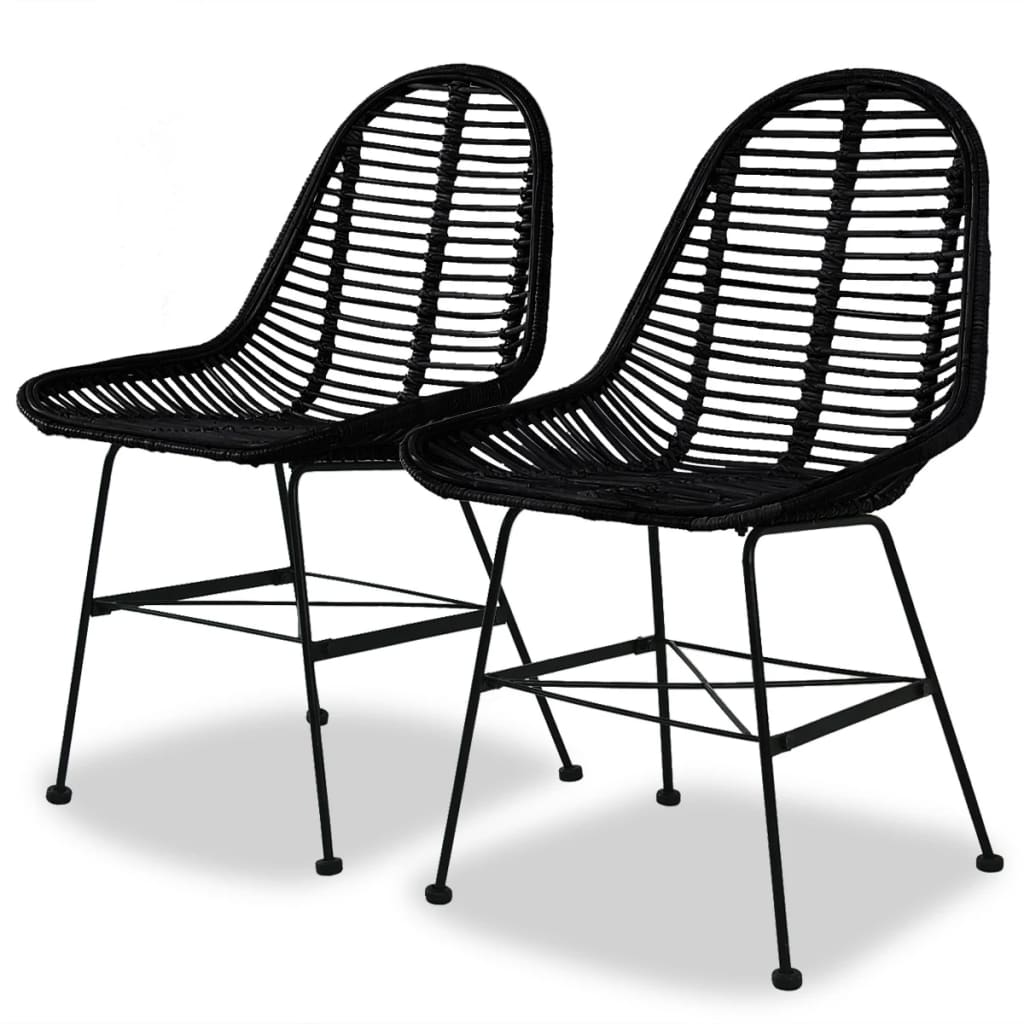 Eetkamerstoelen Rattan Natuurlijk 6 St