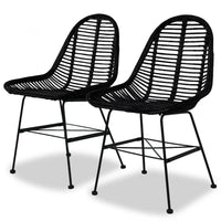Eetkamerstoelen Rattan Natuurlijk 6 St