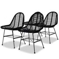 Eetkamerstoelen Rattan Natuurlijk 6 St