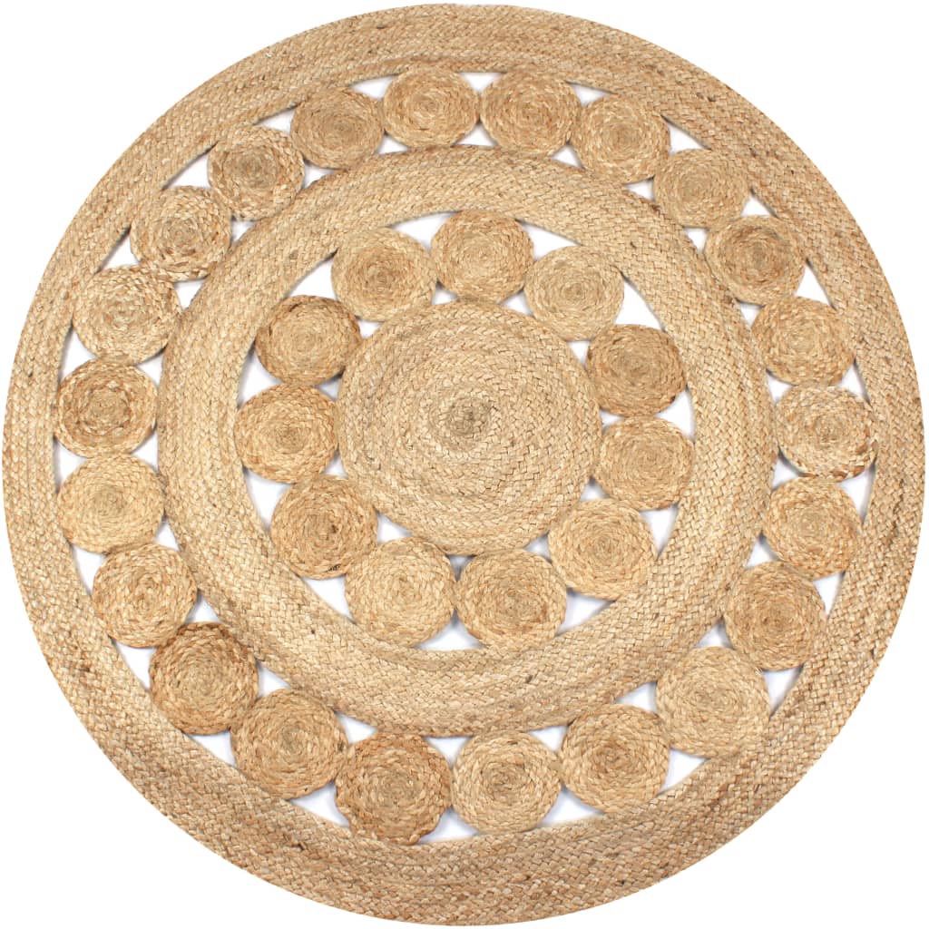 Tapijt Rond Gevlochten Jute