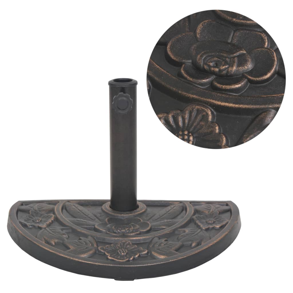 Parasolvoet Halfrond 9 Kg Hars Bronskleurig