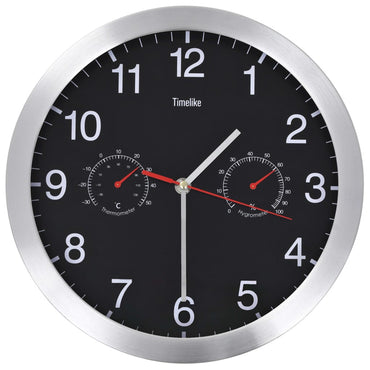 Wandklok Met Quartz-Mechanisme Hygrometer Thermometer 30 Cm
