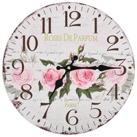 Wandklok Vintage Stijl Bloemen