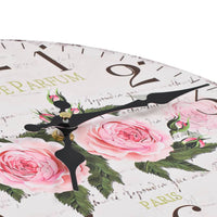 Wandklok Vintage Stijl Bloemen