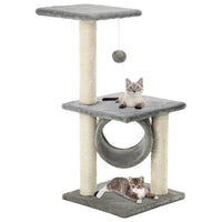 Kattenkrabpaal Met Sisal Krabpalen Pootafdrukken Beige
