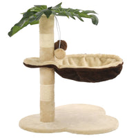 Kattenkrabpaal Met Sisal Krabpaal 50 Cm Beige En Bruin