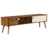 Tv-Meubel 140X30X40 Cm Massief Acaciahout