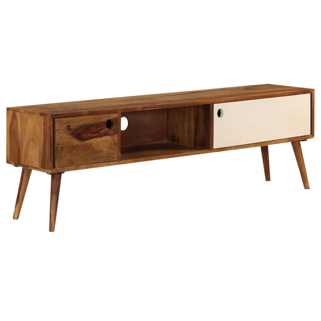 Tv-Meubel 140X30X40 Cm Massief Acaciahout