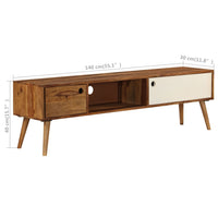 Tv-Meubel 140X30X40 Cm Massief Acaciahout