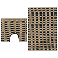Badmattenset Handgeweven Jute En Stof Naturel En