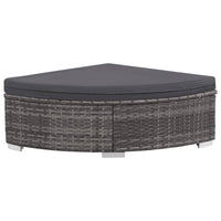 6-Delige Loungeset Met Kussens Poly Rattan Grijs