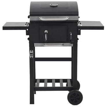 Houtskoolbarbecue Met Onderplank Zwart