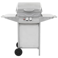 Gasbarbecue En Grill Met 2 Kookzones Roestvrij Staal Zilver