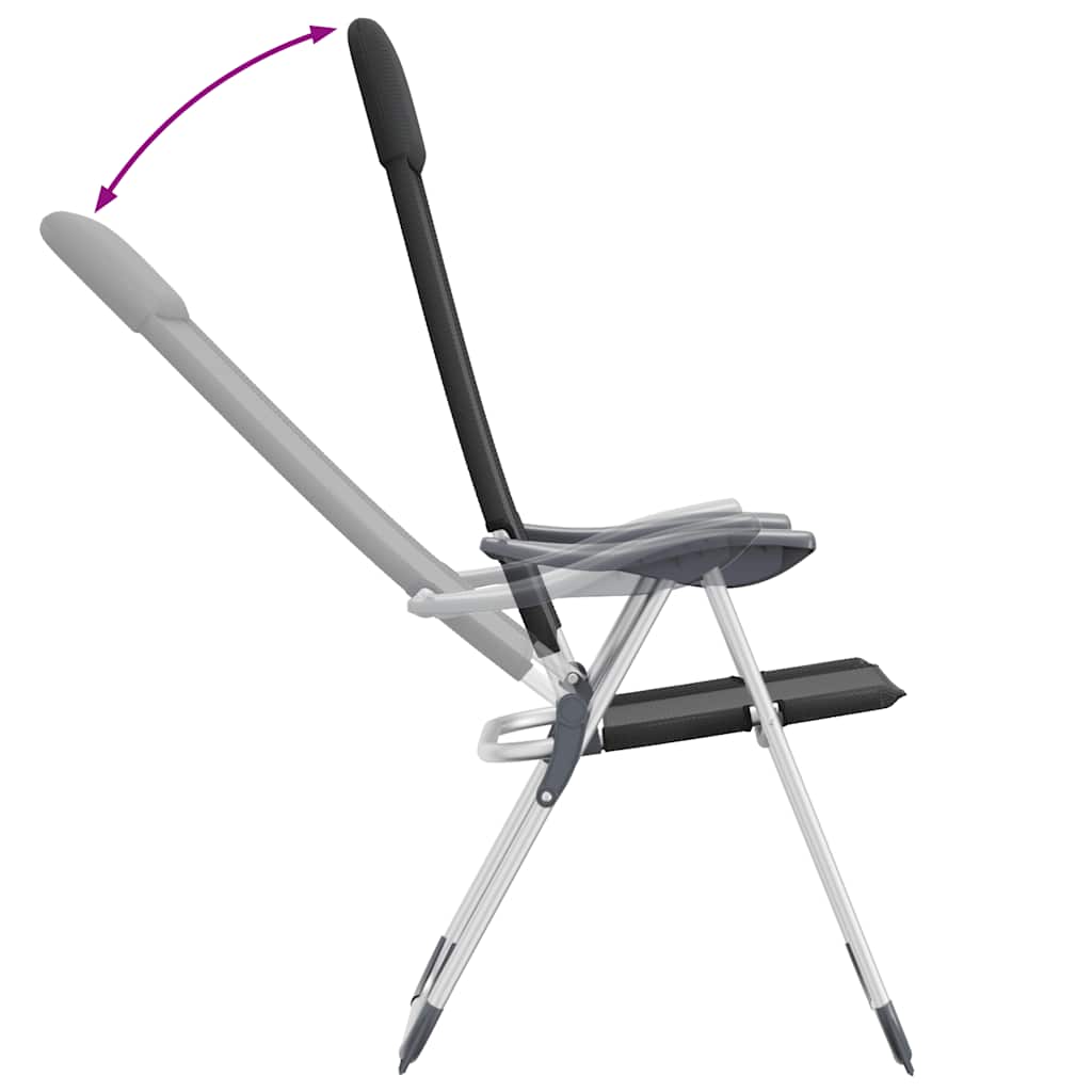 Campingstoelen Inklapbaar Aluminium 2 St