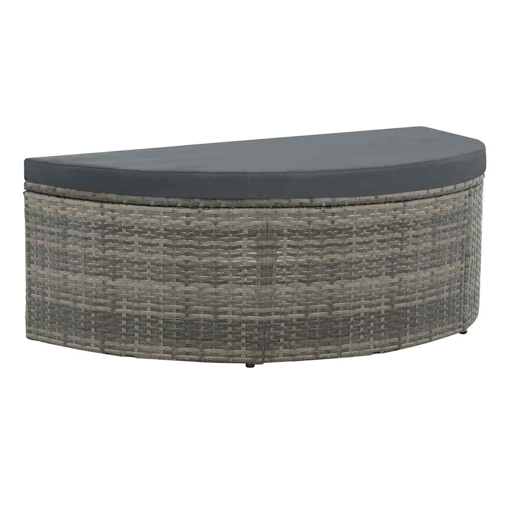 Tuinbank 2-Zits Met Kussens En Parasol Poly Rattan