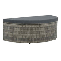 Tuinbank 2-Zits Met Kussens En Parasol Poly Rattan
