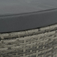Tuinbank 2-Zits Met Kussens En Parasol Poly Rattan