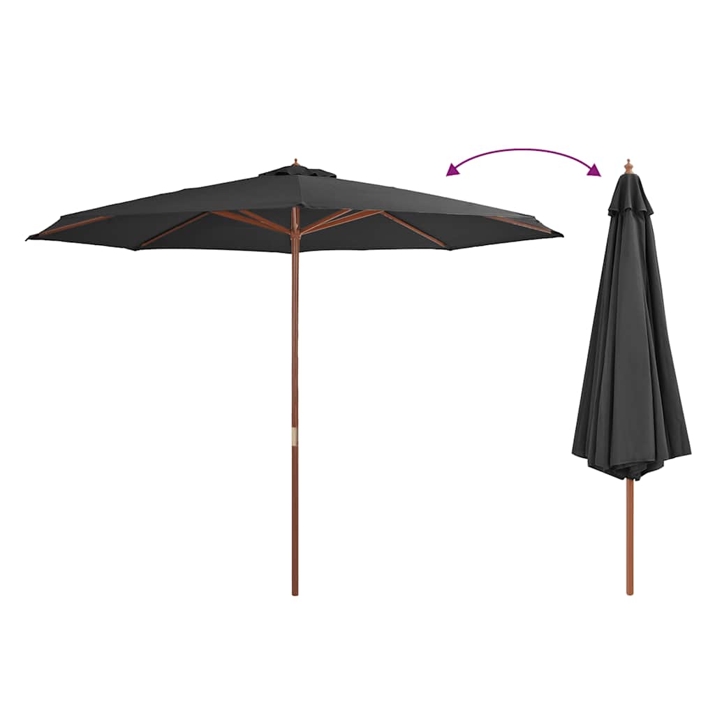 Parasol Met Houten Paal 350 Cm